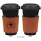 Hipster Graduate Cognac Leatherette Mug Sleeve - Single Sided Apvl