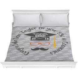Hipster Graduate Comforter - King (Personalized)