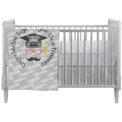 Hipster Graduate Crib Comforter / Quilt (Personalized)