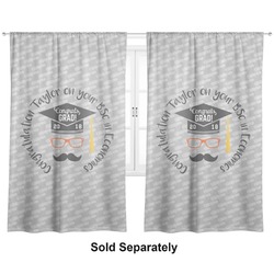 Hipster Graduate Curtain Panel - Custom Size (Personalized)