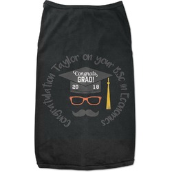 Hipster Graduate Black Pet Shirt - 2XL (Personalized)