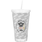 Hipster Graduate Double Wall Tumbler with Straw (Personalized)