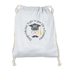 Hipster Graduate Drawstring Backpack - Sweatshirt Fleece (Personalized)