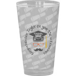 Hipster Graduate Pint Glass - Full Color (Personalized)