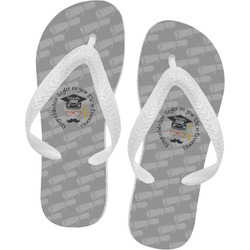 Hipster Graduate Flip Flops - XSmall (Personalized)