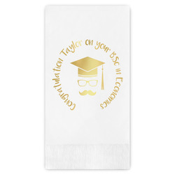 Hipster Graduate Guest Napkins - Foil Stamped (Personalized)