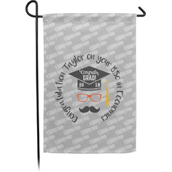 Hipster Graduate Small Garden Flag - Single Sided w/ Name or Text