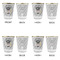 Hipster Graduate Glass Shot Glass - with gold rim - Set of 4 - APPROVAL