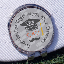 Hipster Graduate Golf Ball Marker - Hat Clip