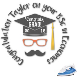 Hipster Graduate Graphic Iron On Transfer - Up to 9"x9" (Personalized)