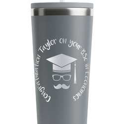 Hipster Graduate RTIC Everyday Tumbler with Straw - 28oz - Grey - Single-Sided (Personalized)