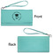 Hipster Graduate Ladies Wallets - Faux Leather - Teal - Front & Back View