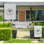 Hipster Graduate Large Garden Flag - Single Sided (Personalized)