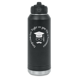 Hipster Graduate Water Bottles - Laser Engraved (Personalized)