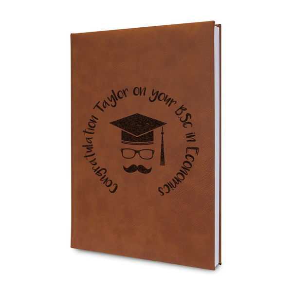 Custom Hipster Graduate Leather Sketchbook - Small - Single Sided (Personalized)