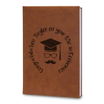 Hipster Graduate Leatherette Journal - Large - Double Sided (Personalized)