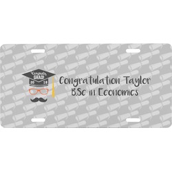 Hipster Graduate Front License Plate (Personalized)