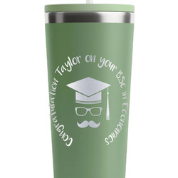 Hipster Graduate RTIC Everyday Tumbler with Straw - 28oz - Light Green - Single-Sided (Personalized)