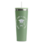 Hipster Graduate RTIC Everyday Tumbler with Straw - 28oz - Light Green - Double-Sided (Personalized)