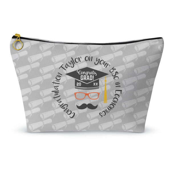 Custom Hipster Graduate Makeup Bag - Large - 12.5"x7" (Personalized)