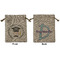 Hipster Graduate Medium Burlap Gift Bag - Front and Back