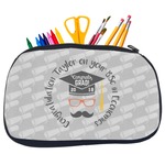 Hipster Graduate Neoprene Pencil Case - Medium w/ Name or Text