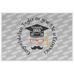 Hipster Graduate Laminated Placemat w/ Name or Text