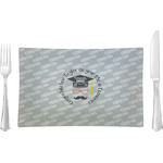 Hipster Graduate Glass Rectangular Lunch / Dinner Plate (Personalized)