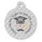Hipster Graduate Round Pet ID Tag - Large - Front