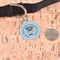Hipster Graduate Round Pet ID Tag - Large - In Context