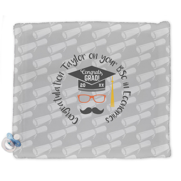 Custom Hipster Graduate Security Blanket - Single Sided (Personalized)