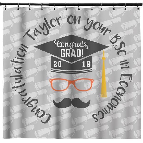 Custom Hipster Graduate Shower Curtain - Custom Size (Personalized)