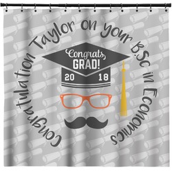 Hipster Graduate Shower Curtain - 71" x 74" (Personalized)