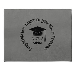 Hipster Graduate Small Gift Box w/ Engraved Leather Lid (Personalized)