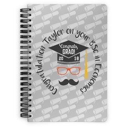 Hipster Graduate Spiral Notebook (Personalized)