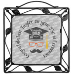 Hipster Graduate Square Trivet (Personalized)