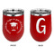 Hipster Graduate Stainless Wine Tumblers - Red - Double Sided - Approval