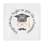 Hipster Graduate Standard Decorative Napkins (Personalized)