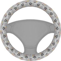 Hipster Graduate Steering Wheel Cover (Personalized)