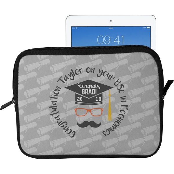 Custom Hipster Graduate Tablet Case / Sleeve - Large (Personalized)