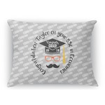 Hipster Graduate Rectangular Throw Pillow Case - 12"x18" (Personalized)