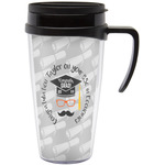 Hipster Graduate Acrylic Travel Mug with Handle (Personalized)