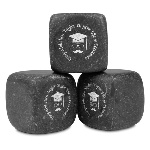 Custom Hipster Graduate Whiskey Stone Set (Personalized)