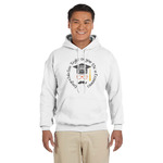 Hipster Graduate Hoodie - White - Large (Personalized)