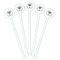 Hipster Graduate White Plastic 5.5" Stir Stick - Fan View