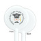 Hipster Graduate White Plastic 5.5" Stir Stick - Single Sided - Round - Front & Back