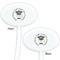 Hipster Graduate White Plastic 7" Stir Stick - Double Sided - Oval - Front & Back