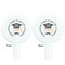 Hipster Graduate White Plastic 7" Stir Stick - Double Sided - Round - Front & Back