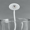 Hipster Graduate White Plastic 7" Stir Stick - Oval - Main