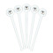 Hipster Graduate White Plastic 7" Stir Stick - Round - Fan View